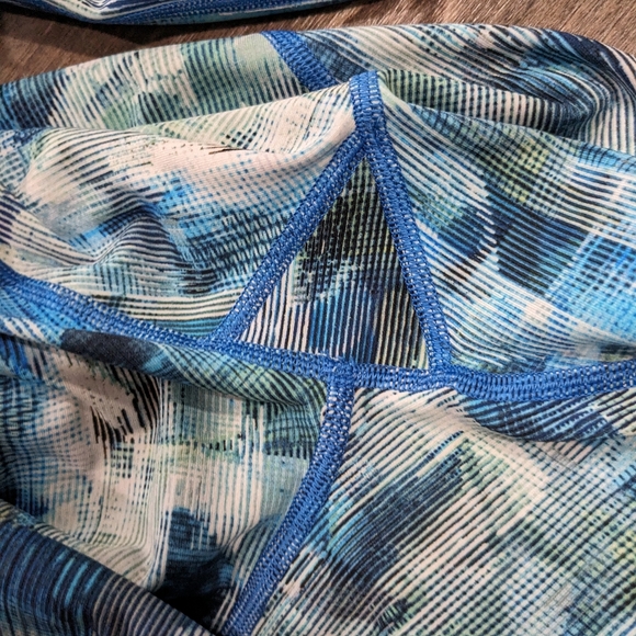 Lululemon Womens Wunder Under Crop Hi Rise 21" Leggings Sun Dazed Blue Size 4 - Picture 6 of 8